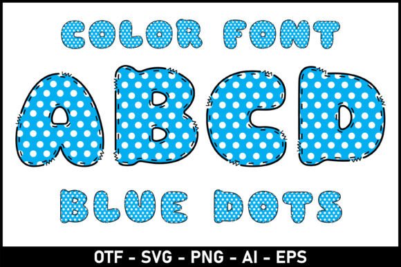 Blue Dots: A Playful Typeface for Handmade Brands