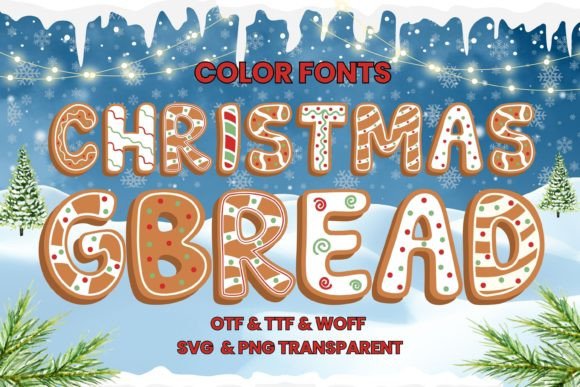 Christmas Gbread: A Playful Color Font for Holiday Crafts