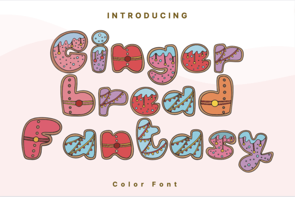 Gingerbread Fantasy: A Whimsical Color Font for Bold Branding
