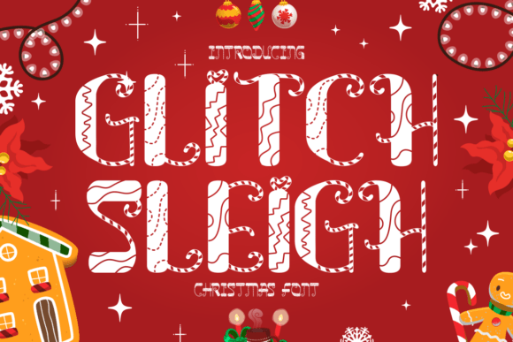Glitch Sleigh: A Quirky Decorative Font for Holiday Makers
