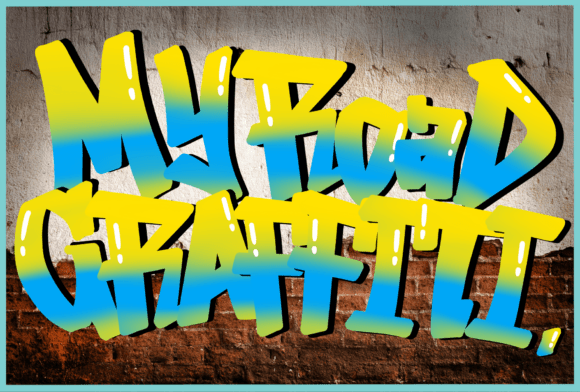 My Road Graffiti: A Bold Typeface for Modern Editorial Design