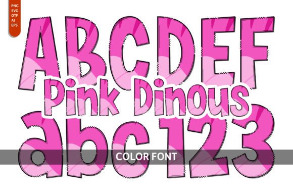 Pink Dinous: A Whimsical Color Font for Web Headers