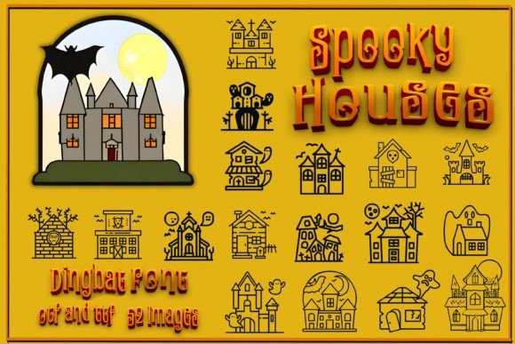 Spooky Houses Font: A Unique Dingbat Typeface for Web Design
