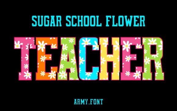 Sugar School Flower: A Whimsical Typeface for Editorial Joy