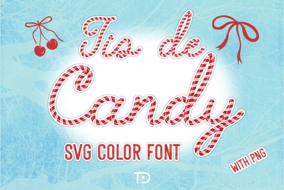 Tis De Candy SVG: A Festive Display Font for Holiday Campaigns