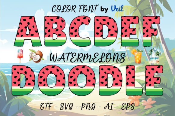 Watermelons: A Playful Color Font for Vibrant Brand Identity