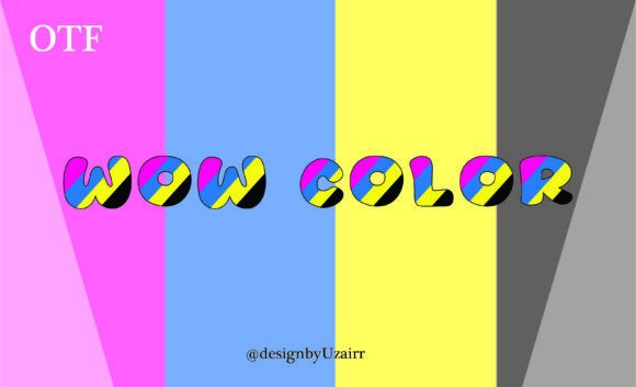 Wow Color: The Vibrant Display Typeface for Crafters
