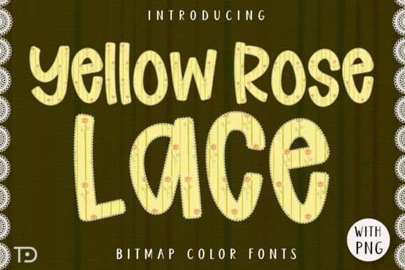 Yellow Rose Lace Font: A Designer's Take on Shabby Chic Branding